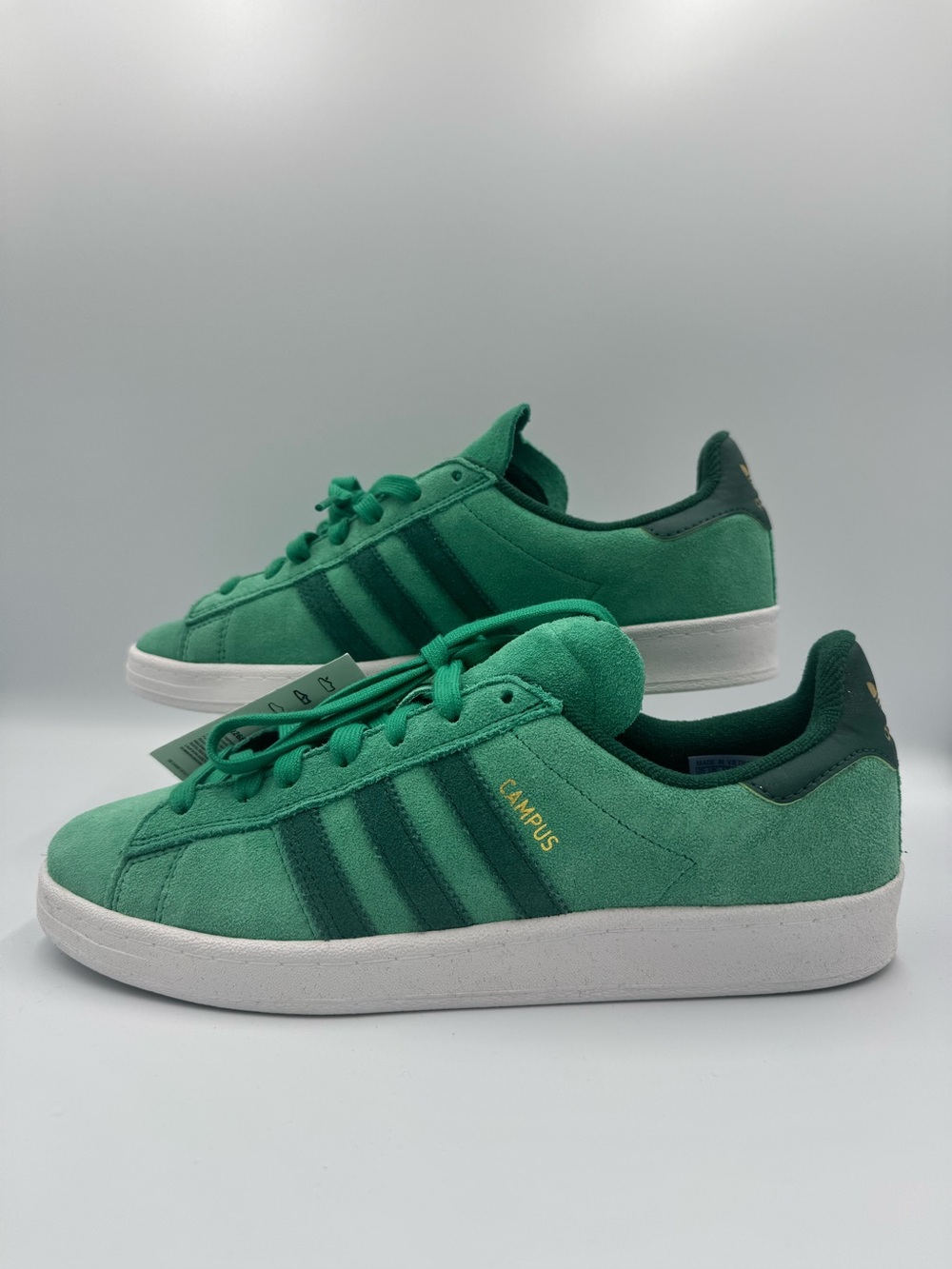 NEW! Adidas Campus ADV - Unisex Size 8.5m/9.5w Sneakers, Green/White JQ2659